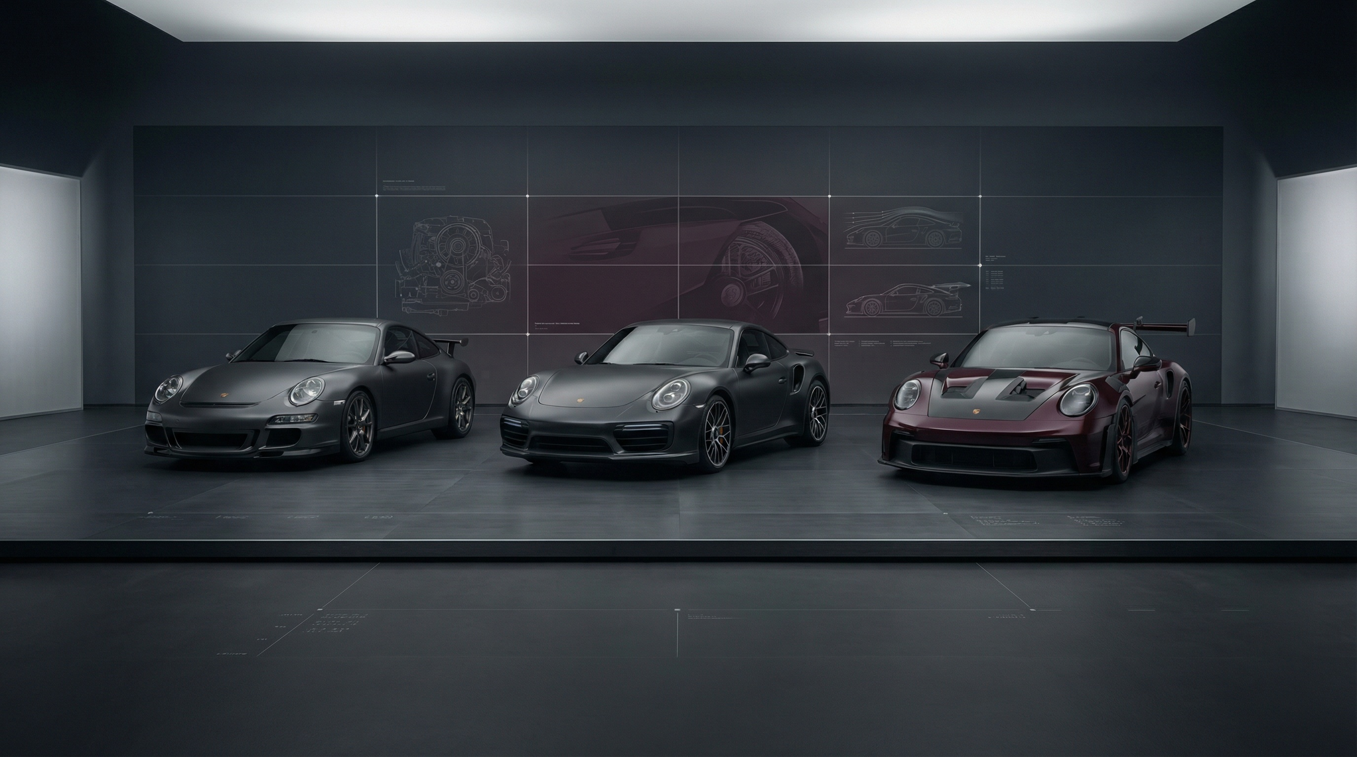 Drei Generationen Porsche 911